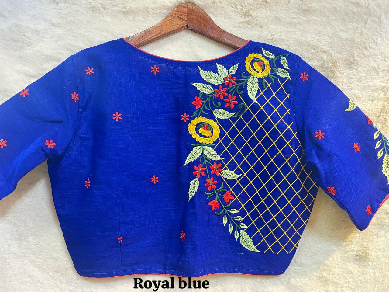Embroidery work Glass sleeves Blouse