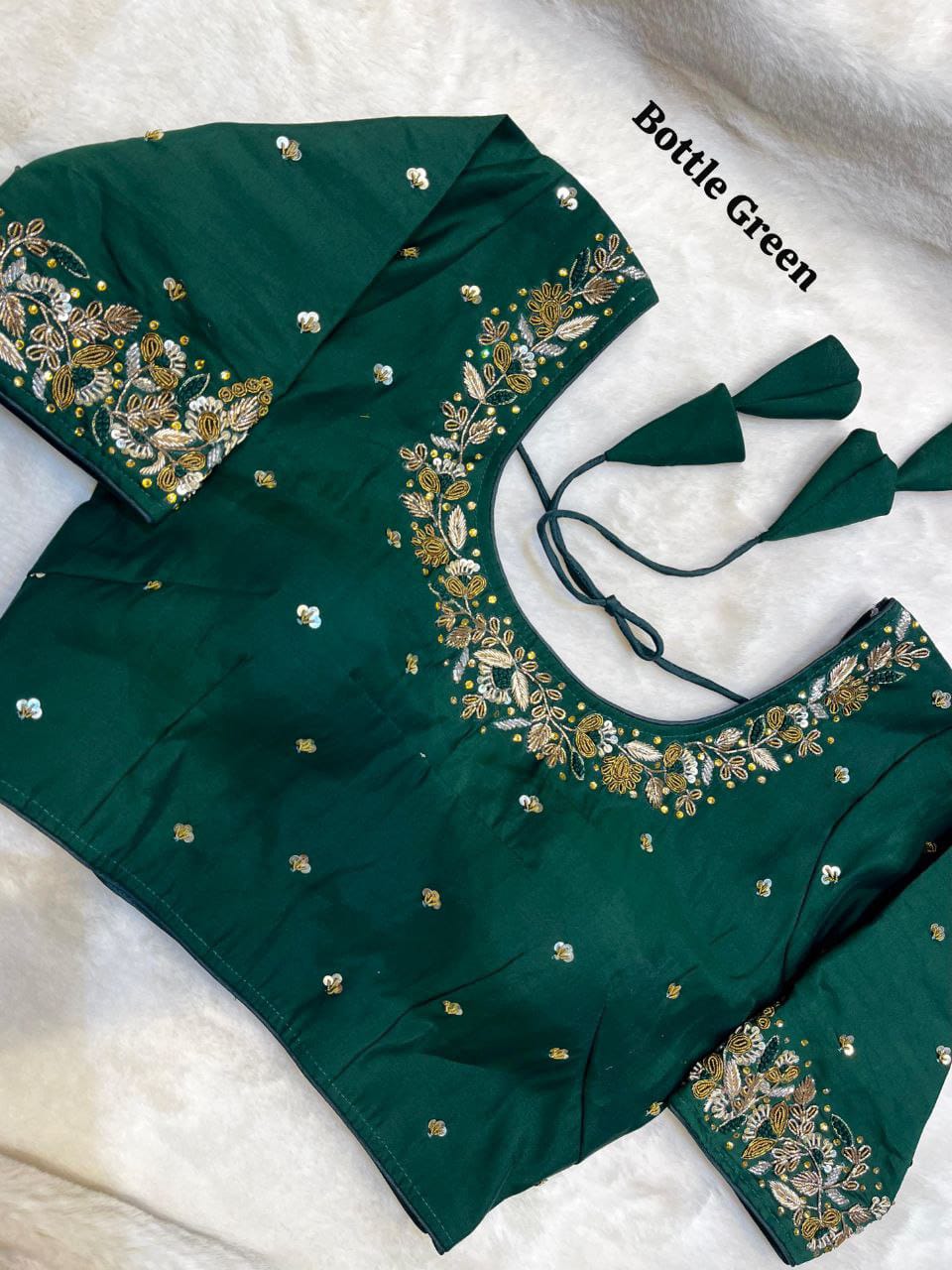 Zardozi Handmade Blouse Full Hand Work With sleeves heavy Work