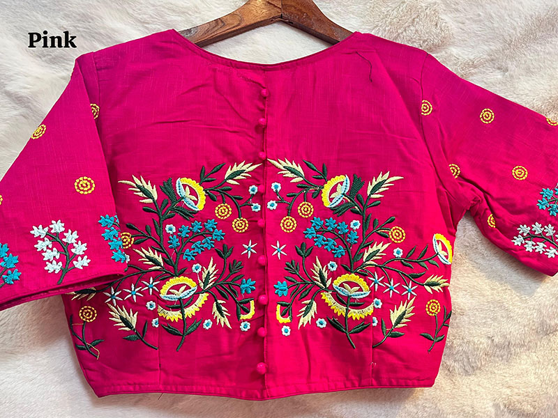 Back Embroidery Hand Kutch Work Blouse