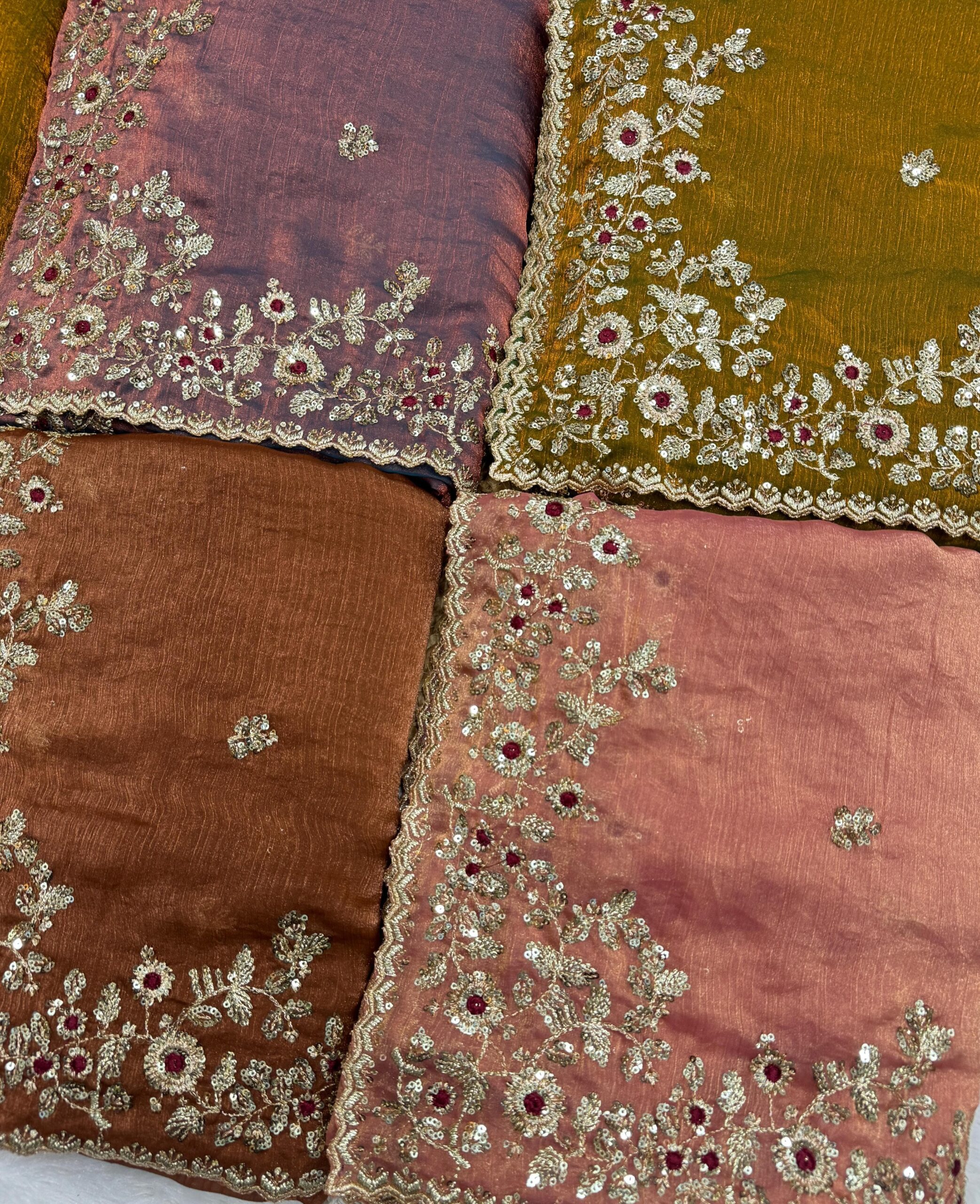 Trending Sequins work embroidered saree