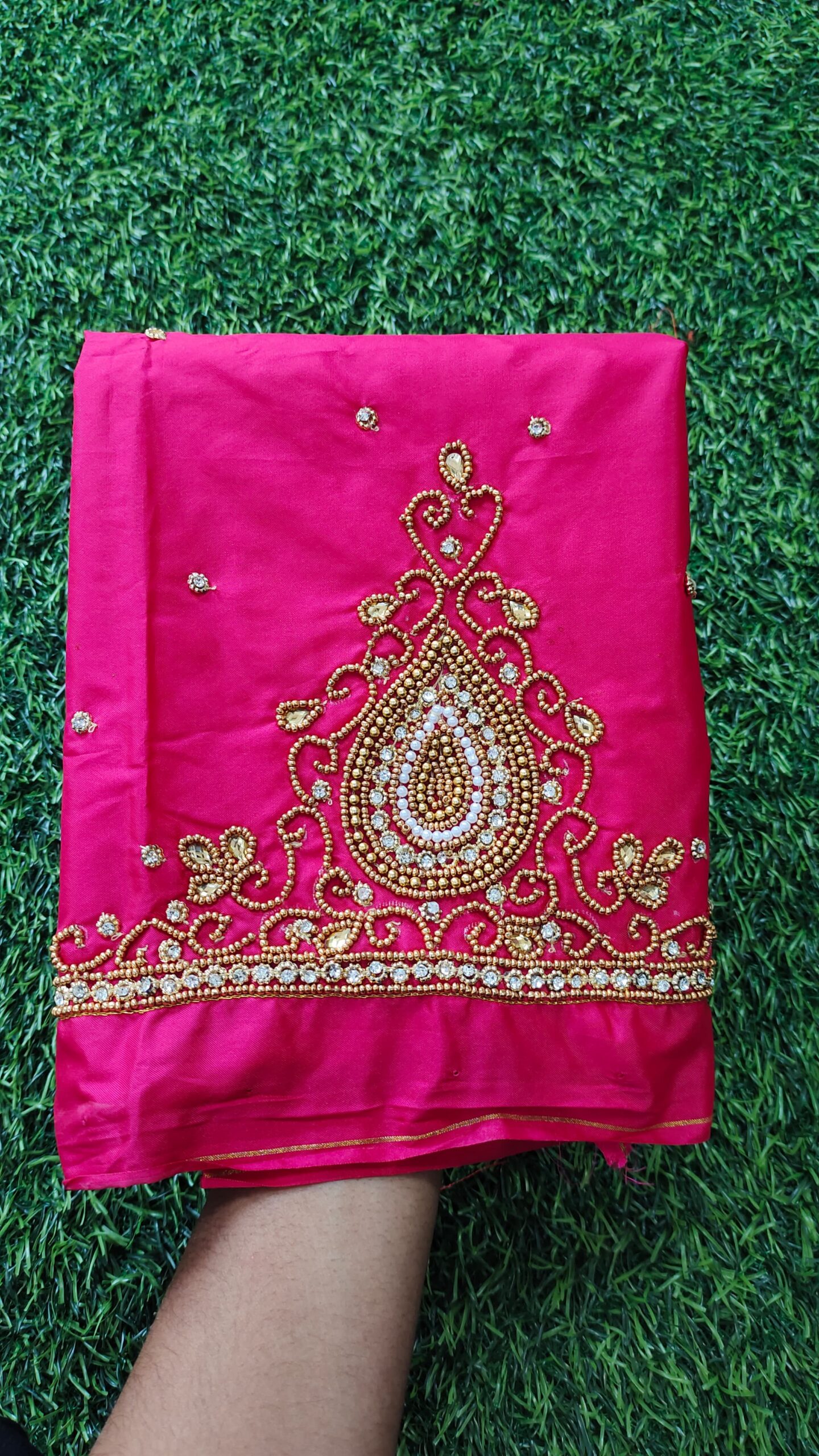 Drop Designs Maggam Work Blouse Piece
