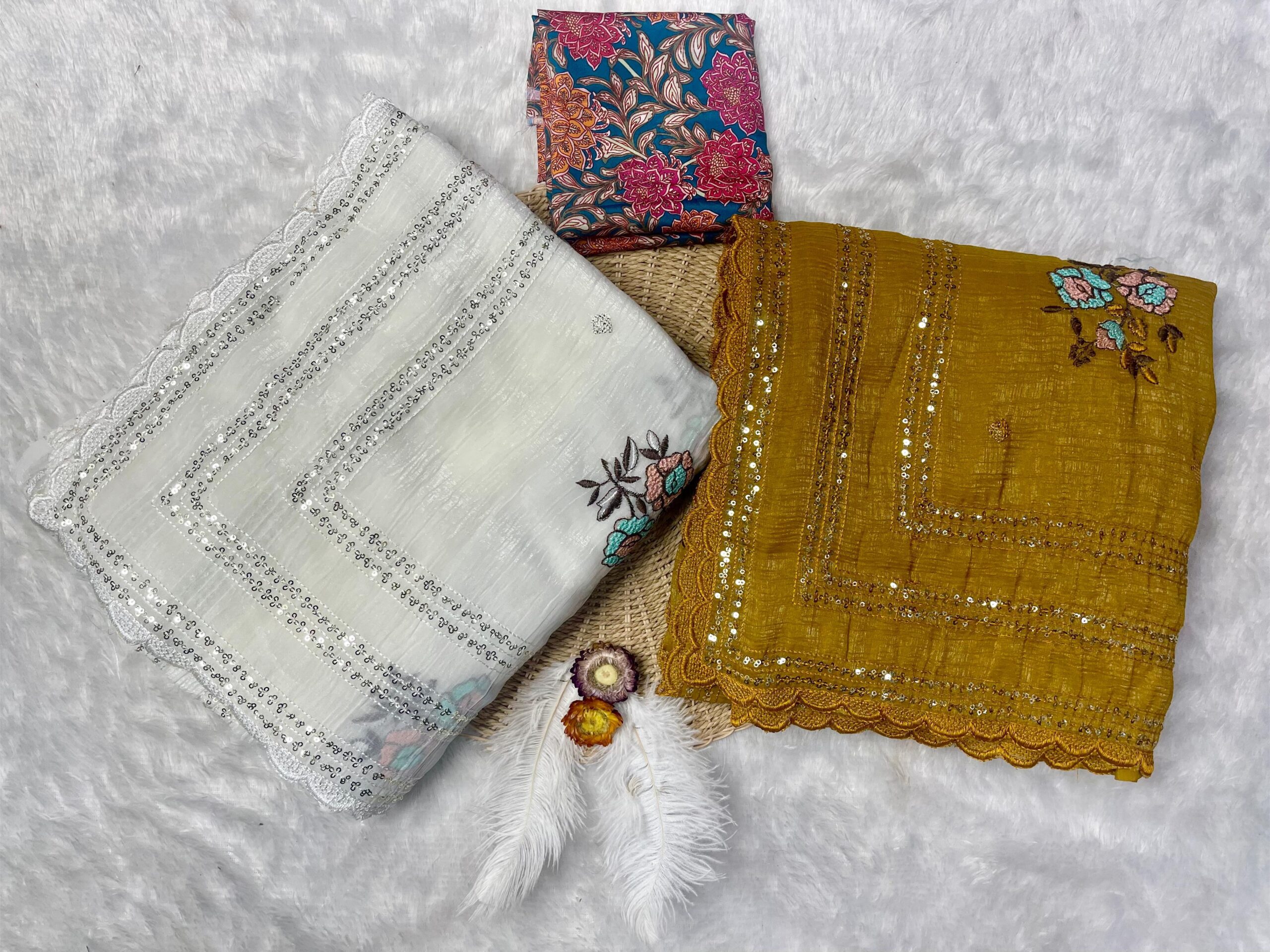 crush organza saree