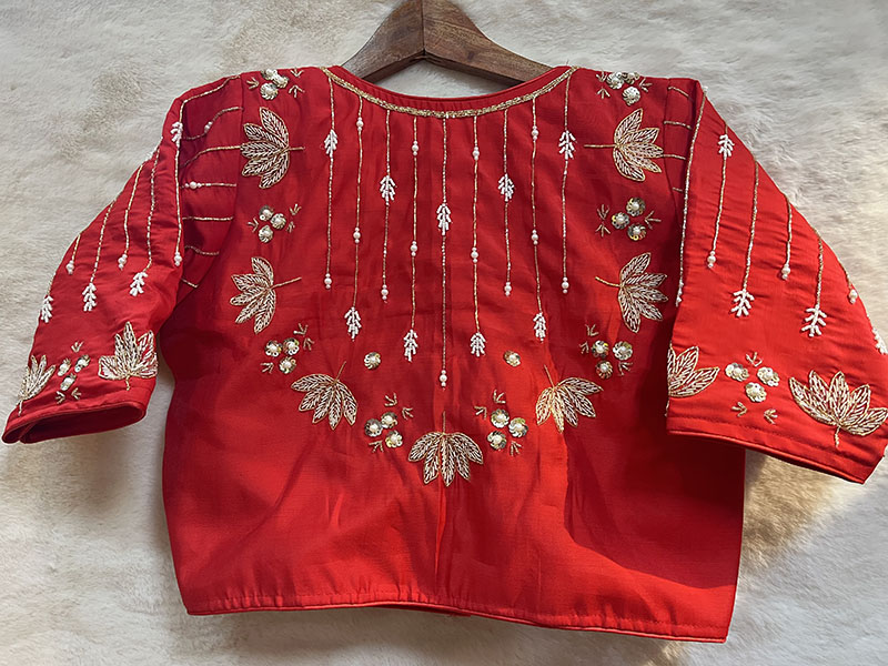 Zardozi Handwork Silk Blouse