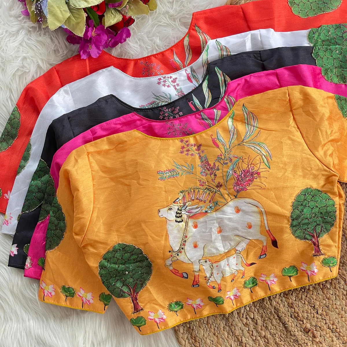 Silk handmade work boutique style collection Blouse - Image 2
