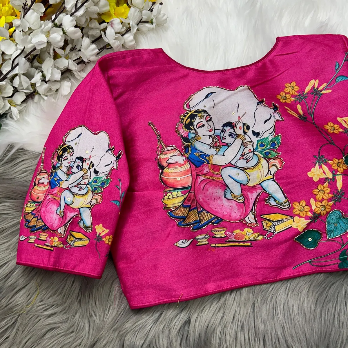 Silk handmade work boutique style collection Blouse
