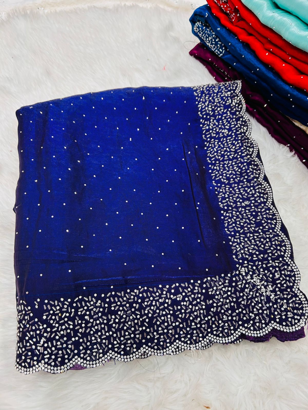 Beautiful Jarkhan work saree collection