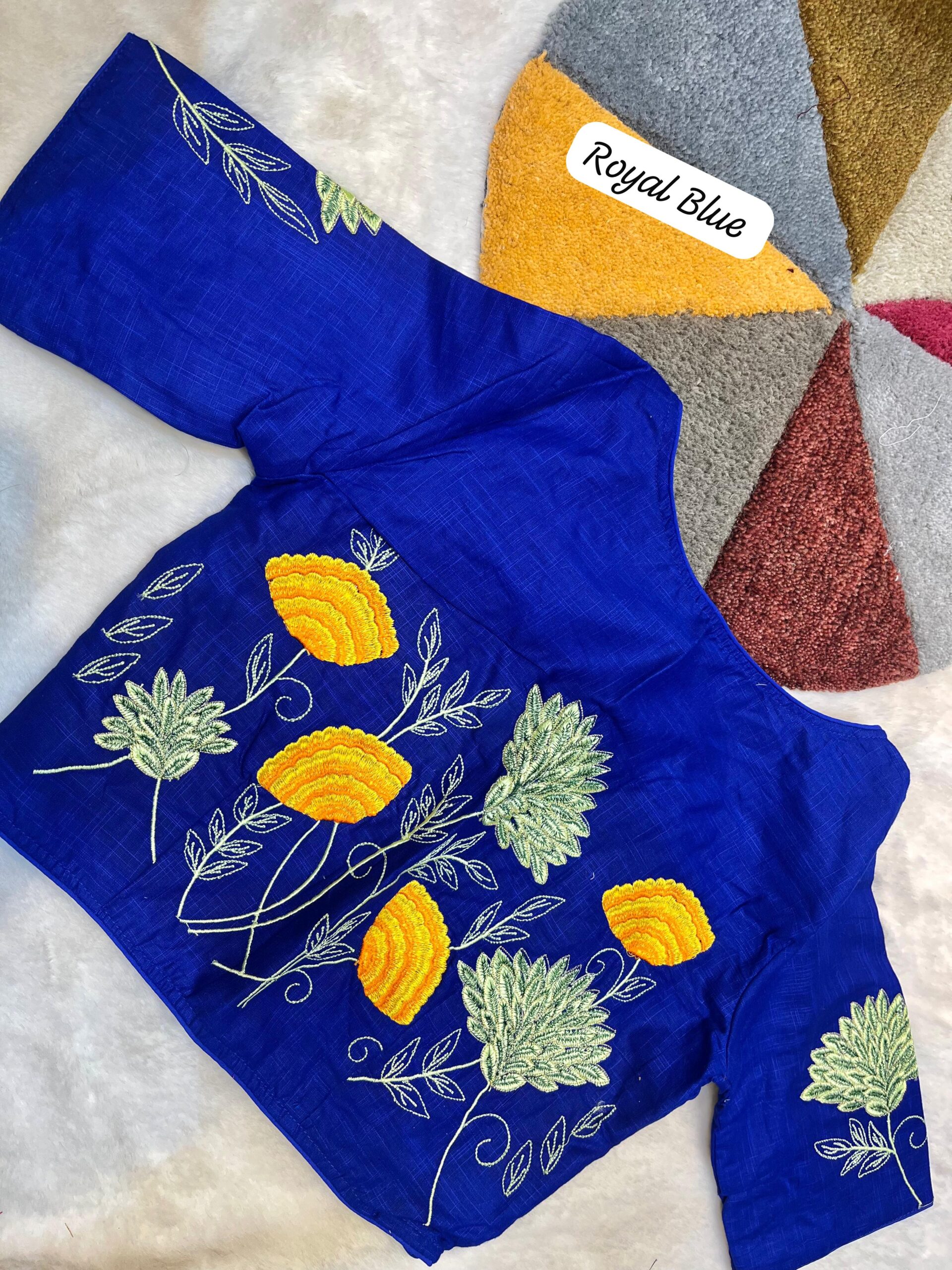 Cotton Embroidery work Blouse