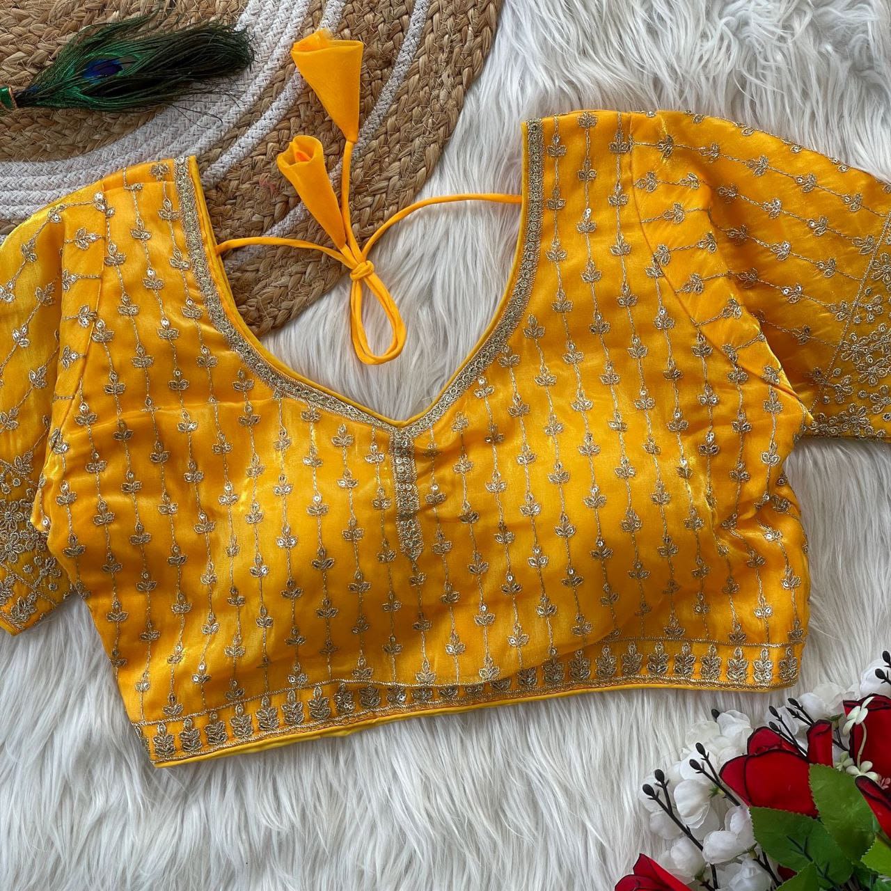 COTTON THREAD WORK ZIMICHOO FABRIC BLOUSE