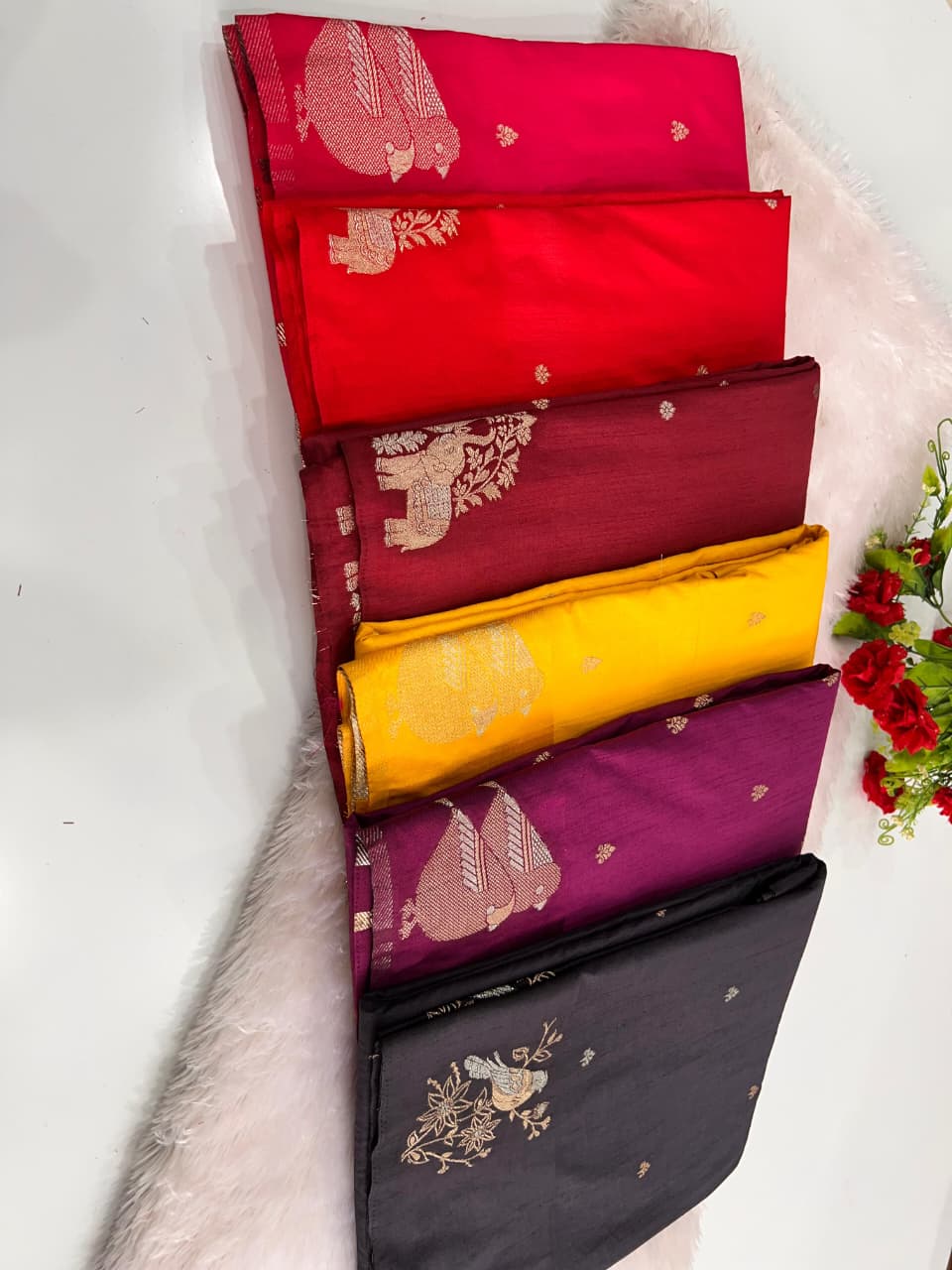 Pure Jute Silk Saree With Running Blouse