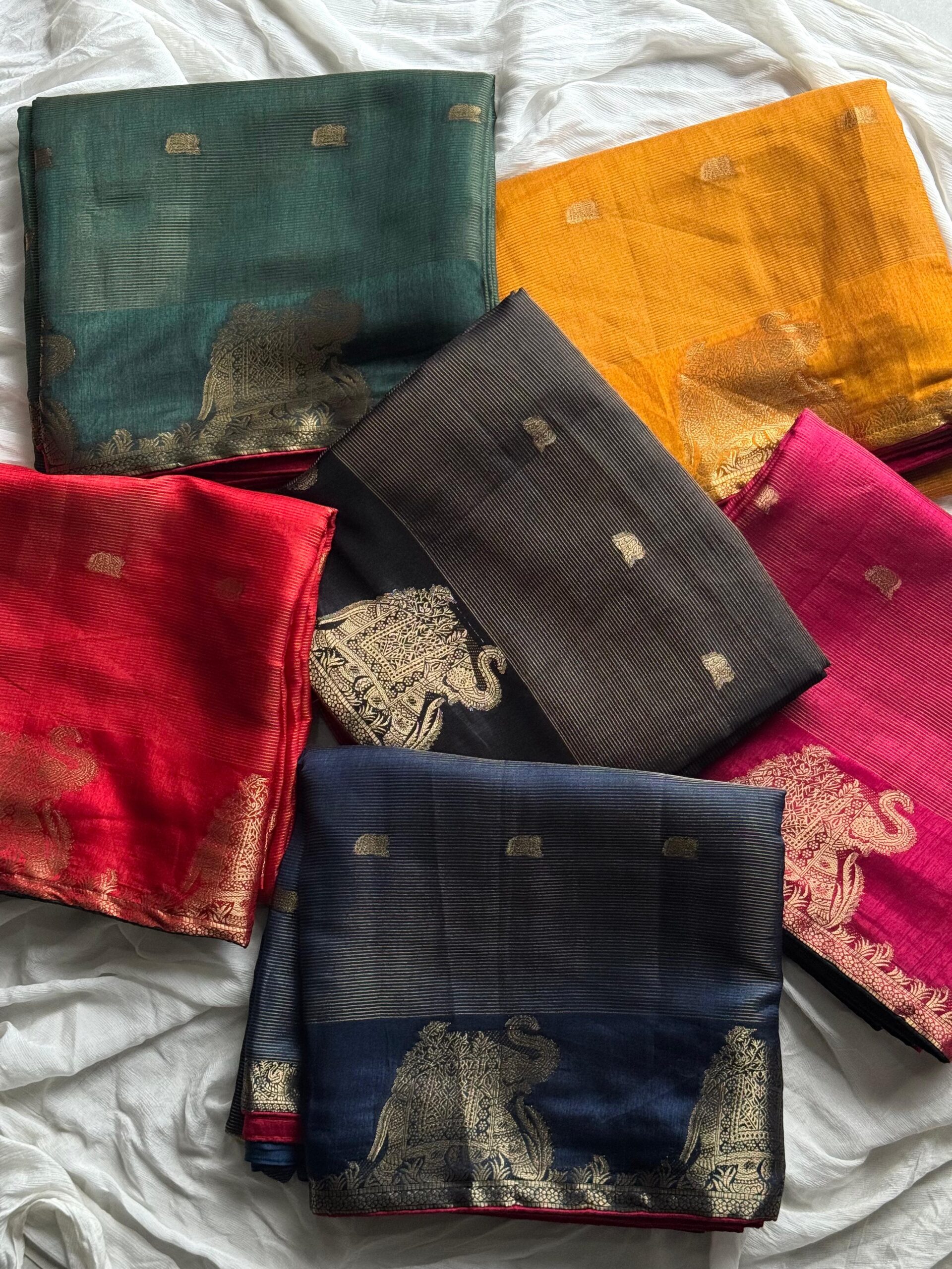 Pure soft tissue silk saree