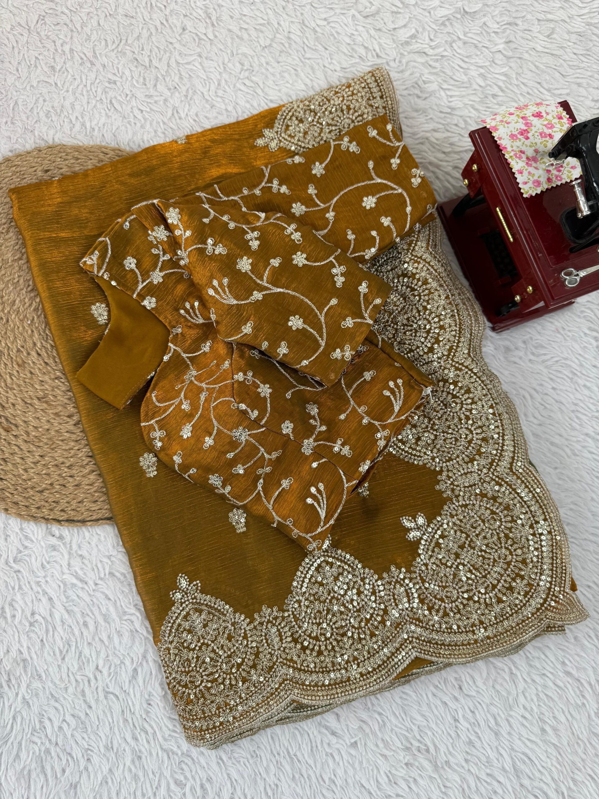 Fendi Chiffon Designer Saree
