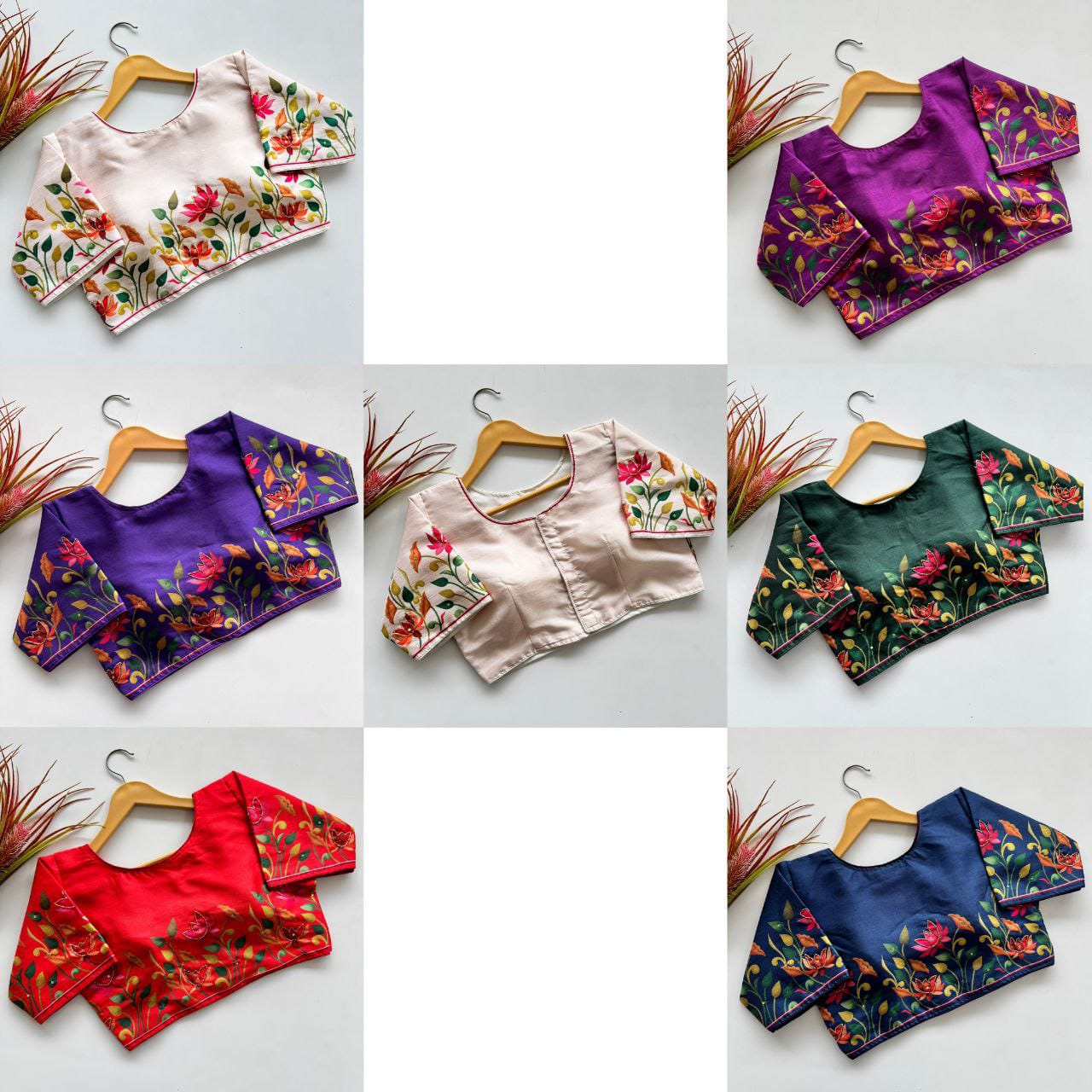 Pure silk fabric with Decent print all over blouse