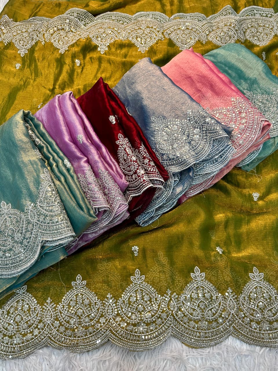 Fendy chiffon seqwance work Saree