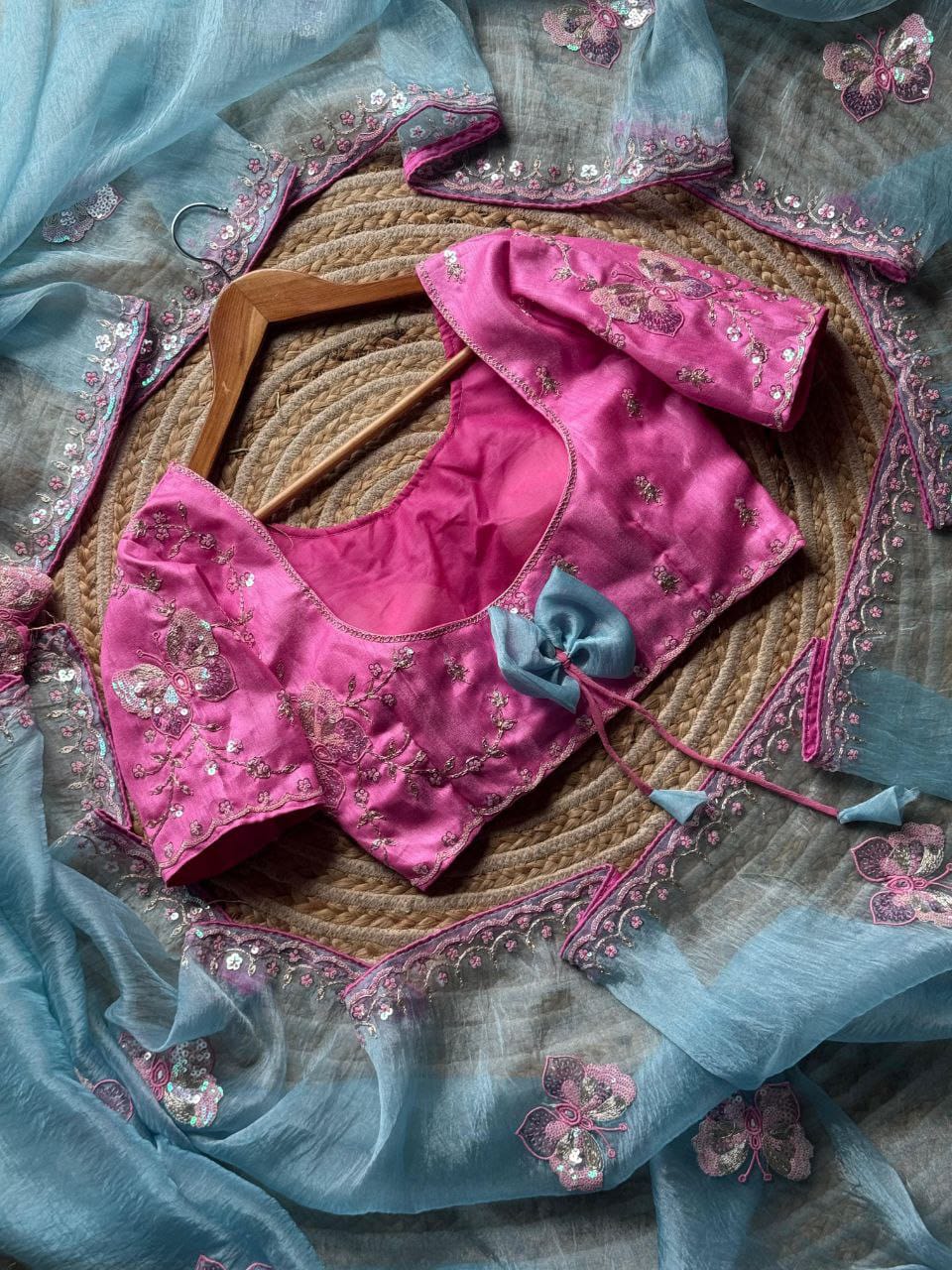 Semi pure Glass tussue  saree