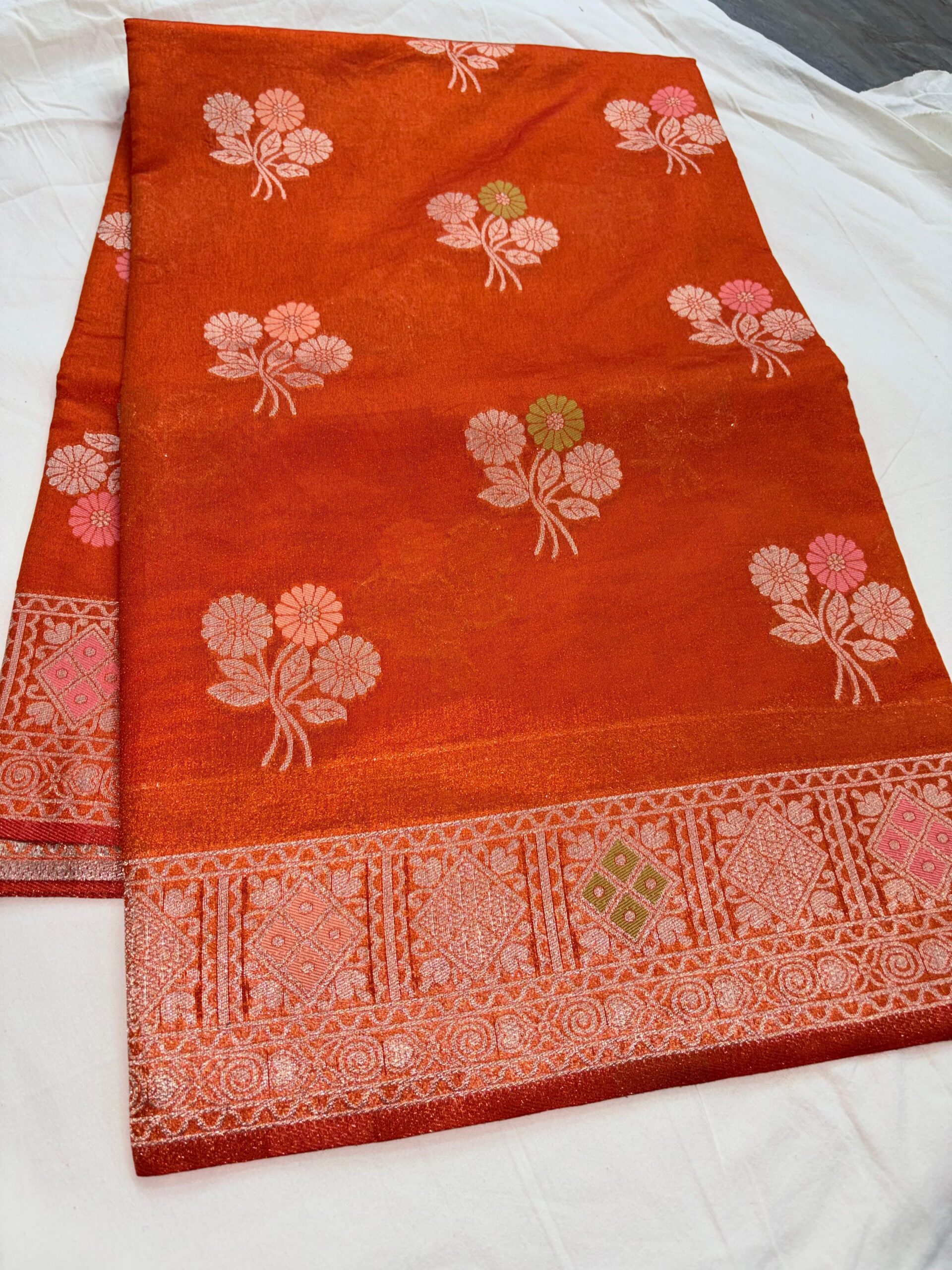 Premium Matka tussar with Multi color weaving Butti