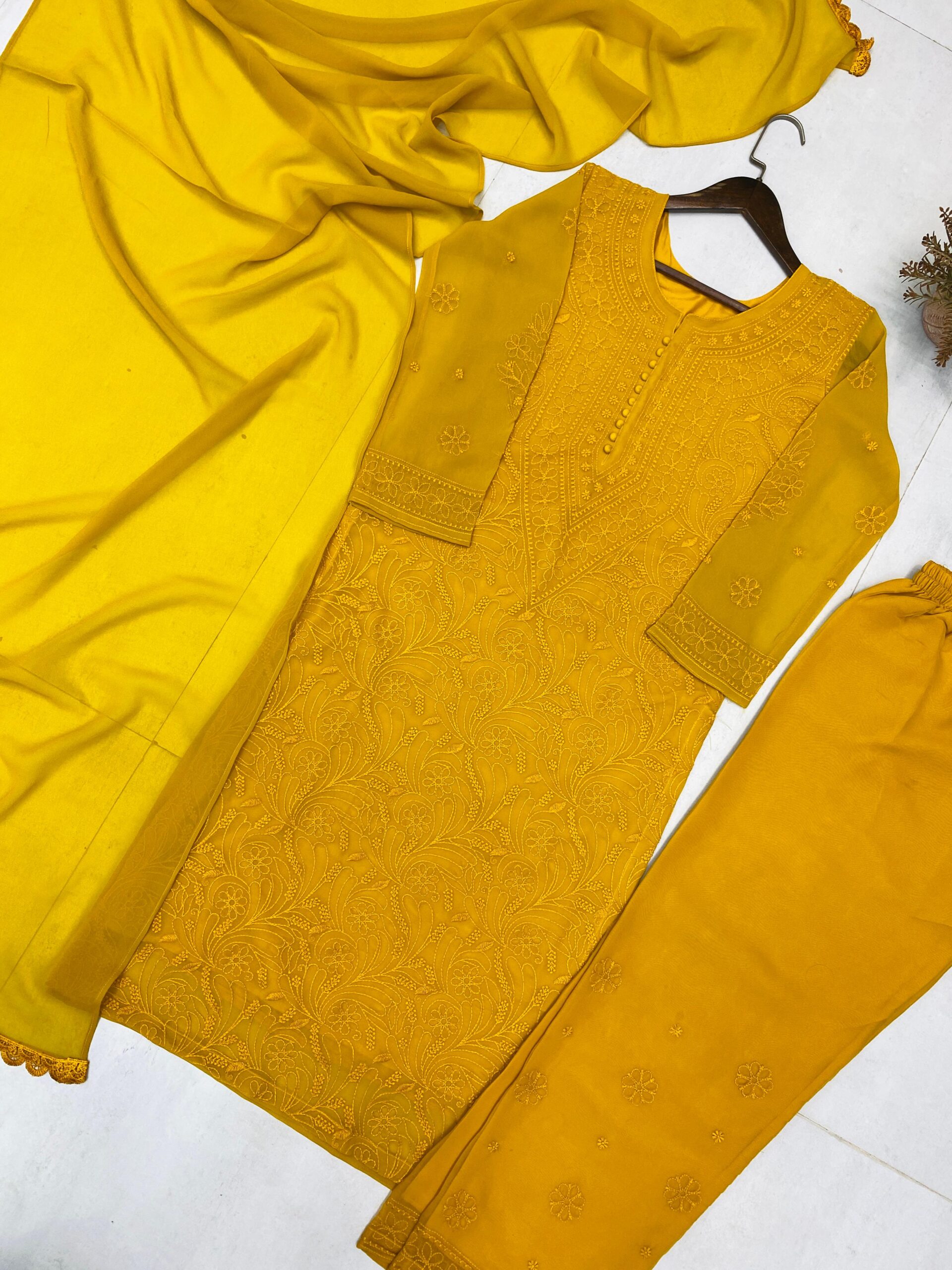 DESIGNER WEAR EXCLUSIVE GEORGETTE WITH EMBROIDERY SUIT WITH DUPATTA