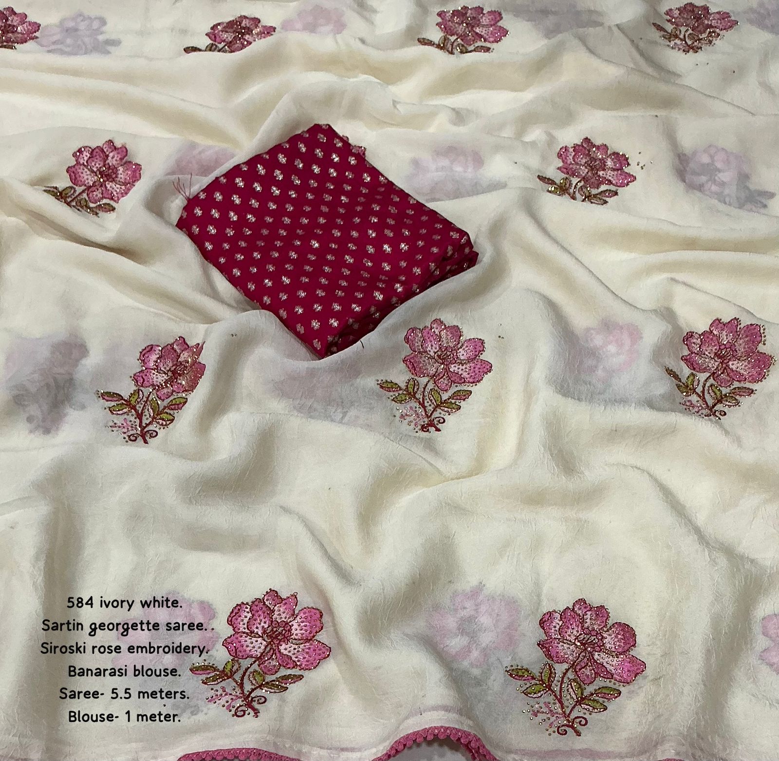 New beautiful emboridary saree - Image 3