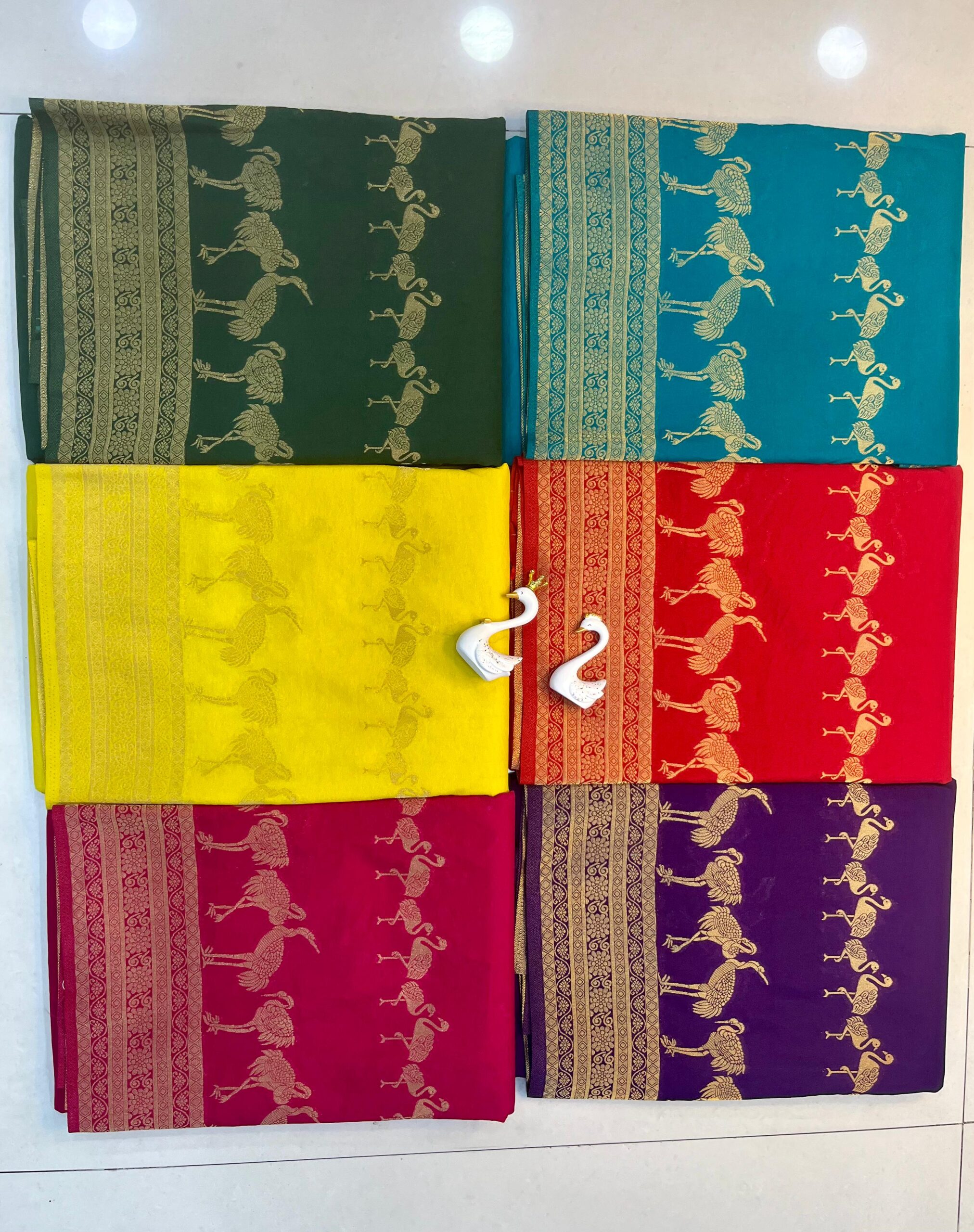 Pure viscose  Crepe Silk Saree