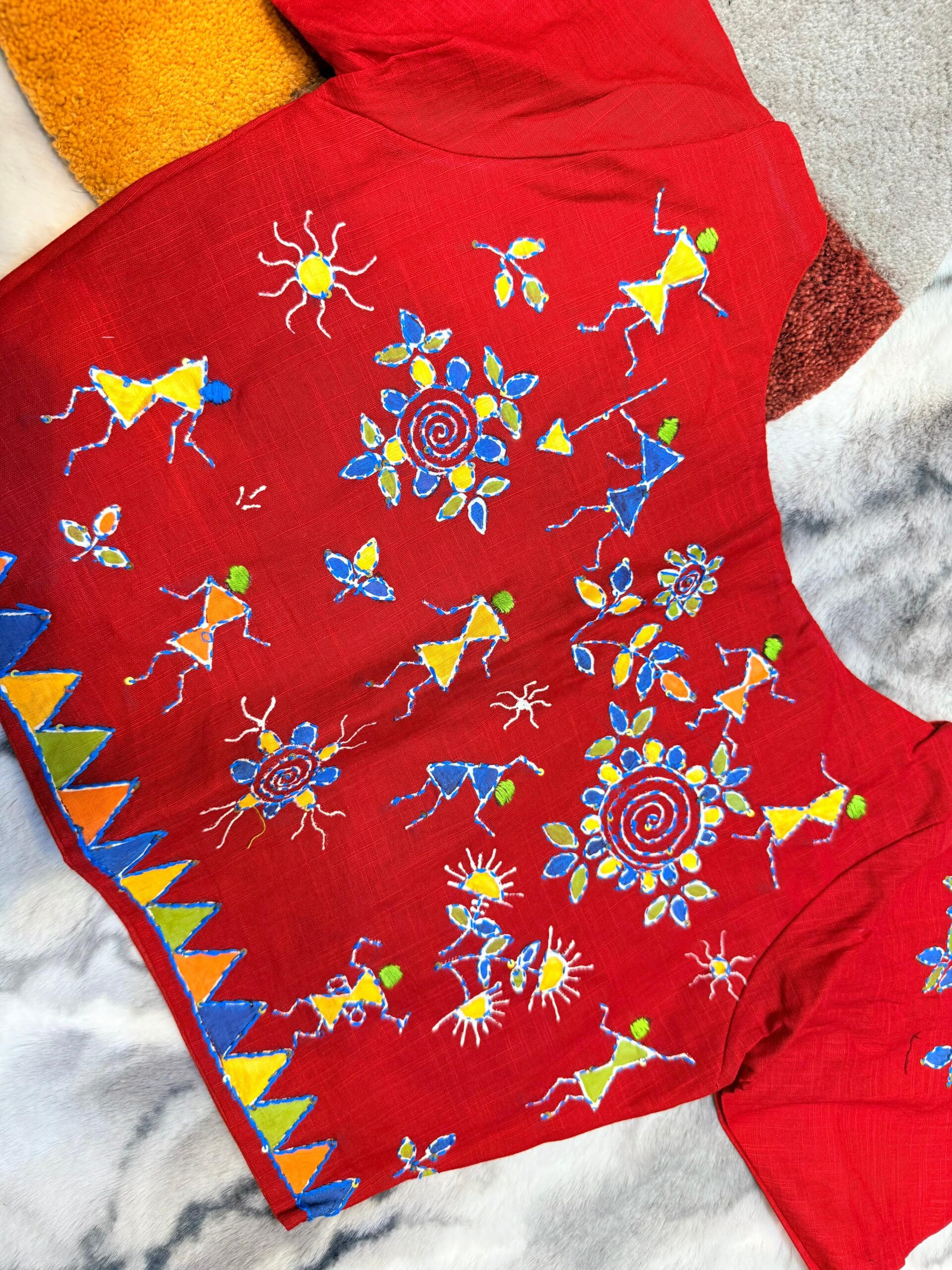 Hand Katha work Blouse