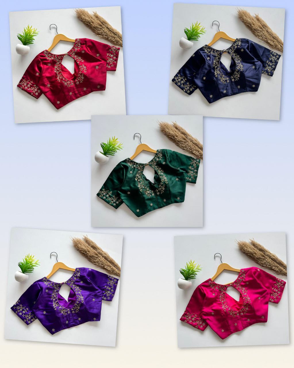 Beautiful handwork all over back nd sleves with designer handwork  in blouse