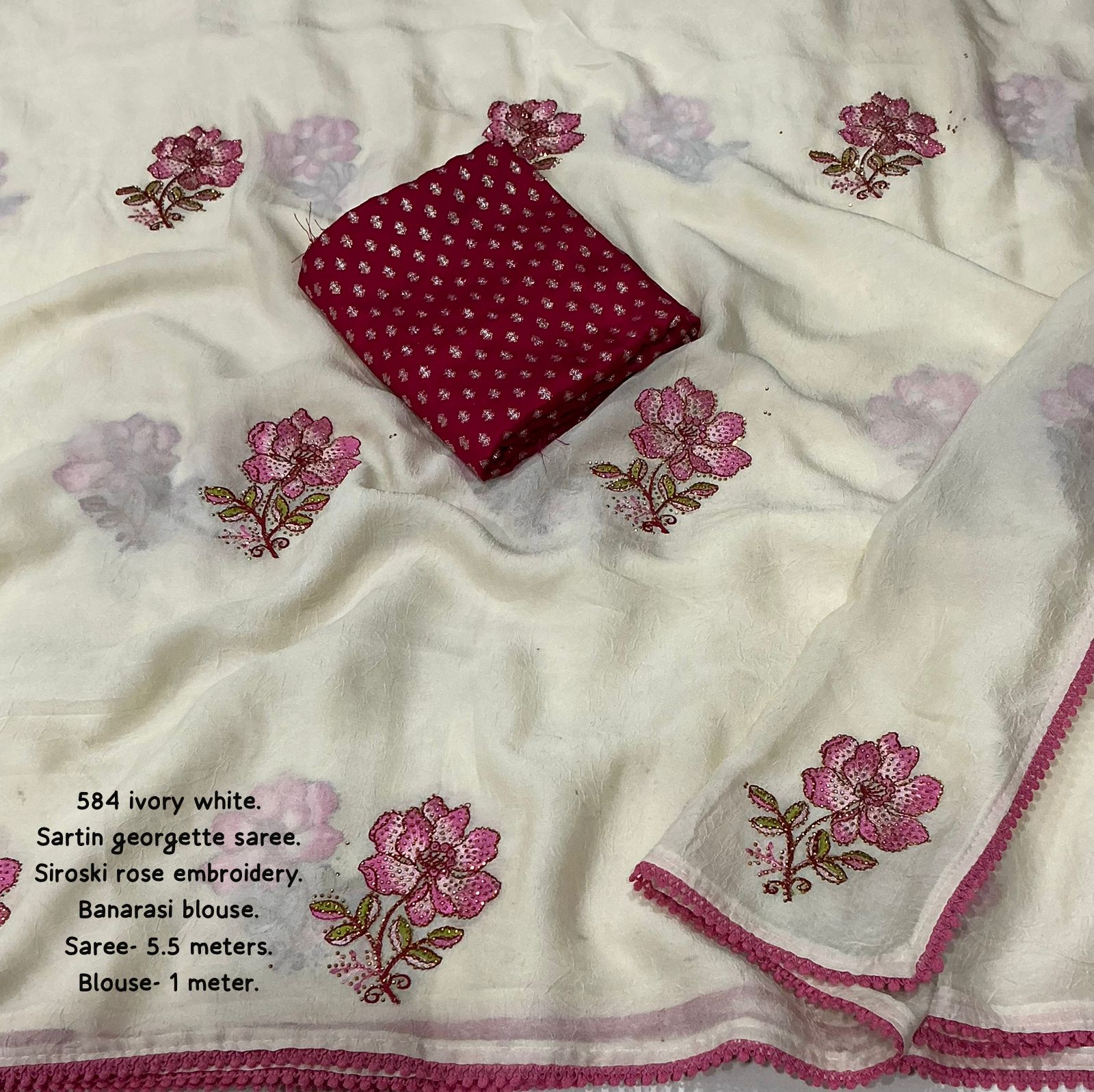 New beautiful emboridary saree - Image 4