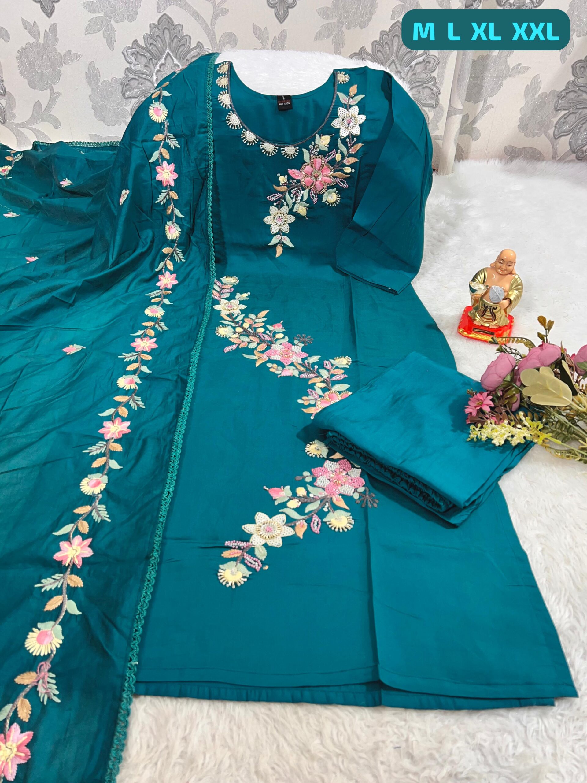 New Designers Kurti Pent Dupatta Set