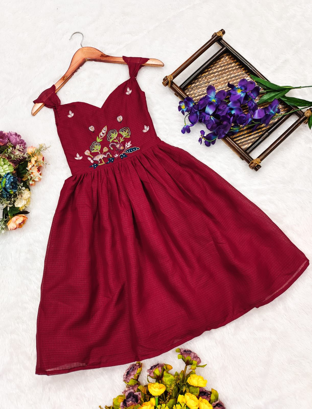 Gown Soft Kota  with Reach Peacock & pasting Katdana Khatli Work