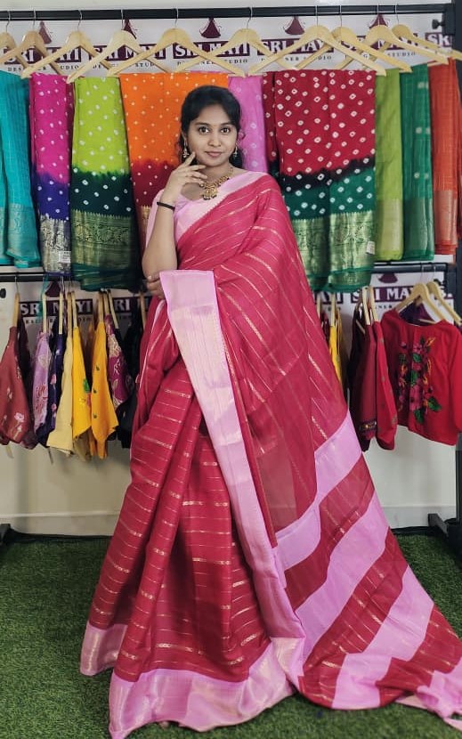 Soft silk lines saree